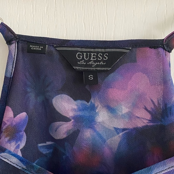 GUESS Bombay Floral Ruffle Tank Top - Picture 3 of 5
